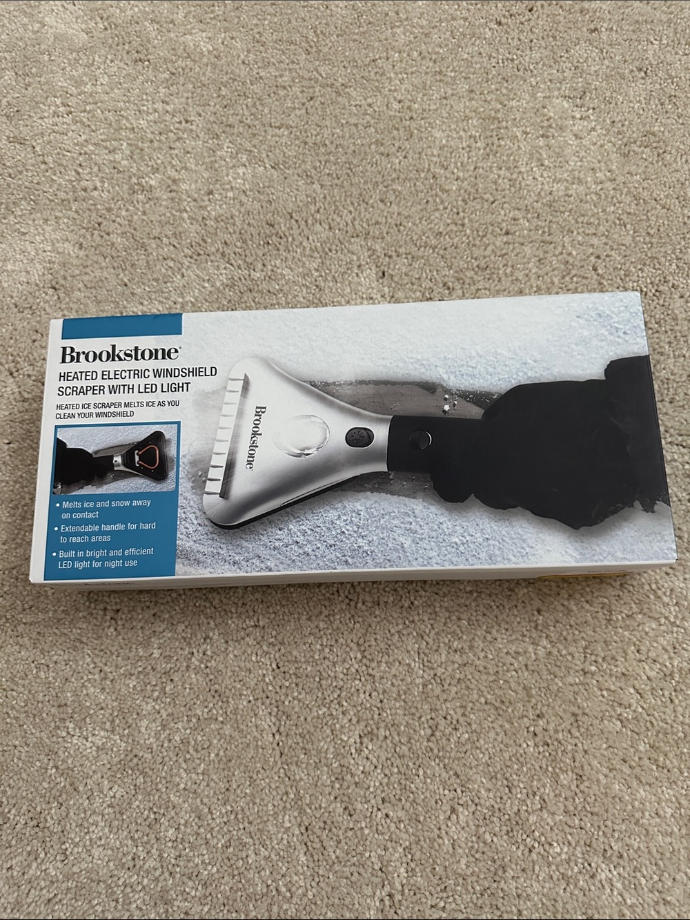 Brookstone Heated Electric Windshield Scraper with LED Light